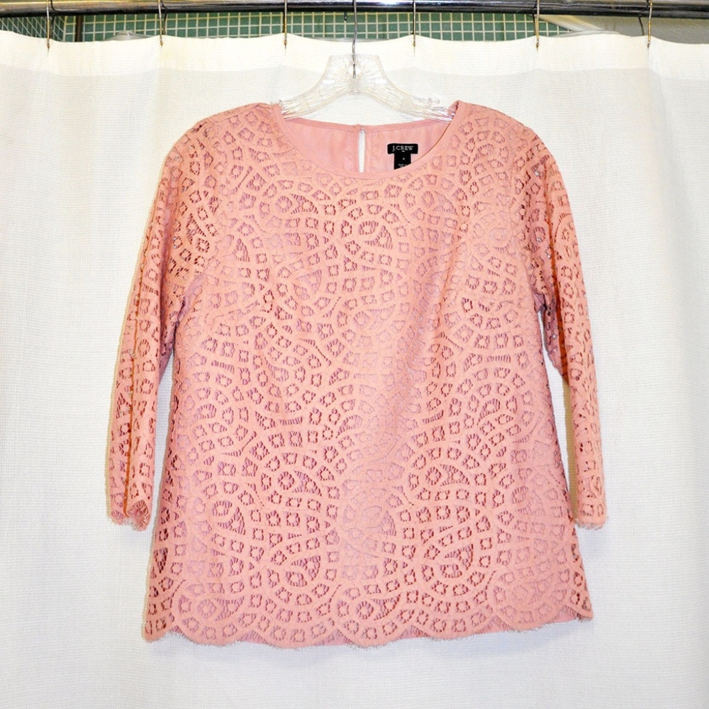 Pink lace blouse